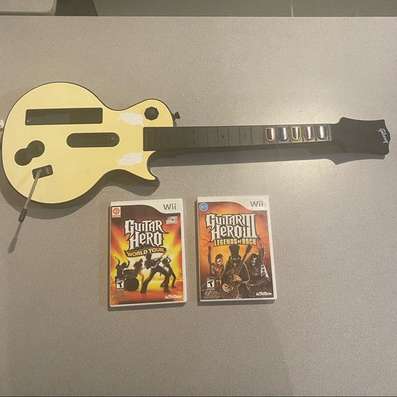 Nintendo Video Games & Consoles Guitar Hero Wii Bundle Guitar 2 Games Poshmark